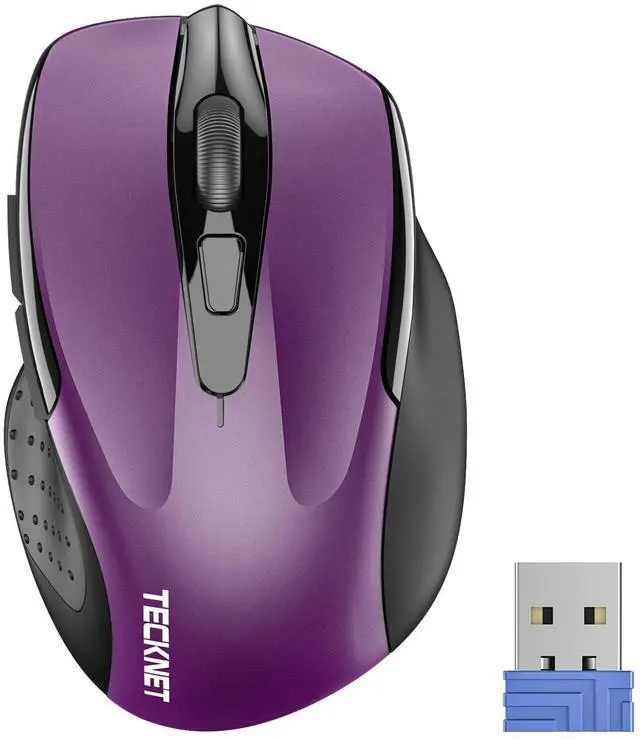 Main image of TECKNET Wireless Mouse, 2.4G Ergonomic Optical Mouse, Computer Mouse for Laptop, PC, Computer, Chromebook, Notebook, 6 Buttons, 24 Months Battery Life, 2600 DPI, 5 Adjustment Levels
