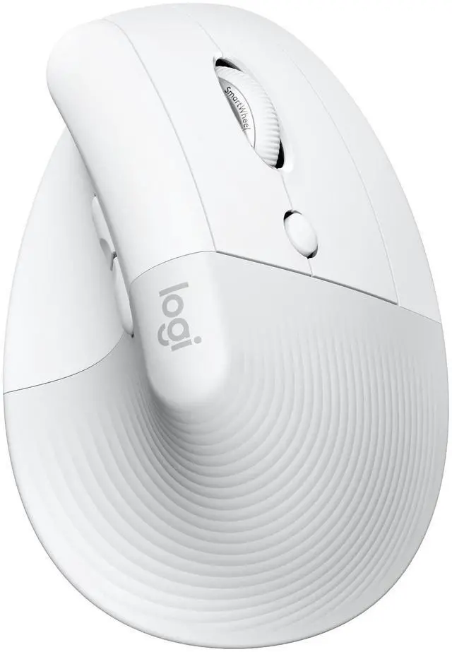 Main image of Lift for Mac Wireless Vertical Ergonomic Mouse, Bluetooth, Quiet Clicks, Silent Smartwheel, 4 Customizable Buttons, for macOS/iPadOS/MacBook Pro/Macbook Air/iMac/iPad - Off White