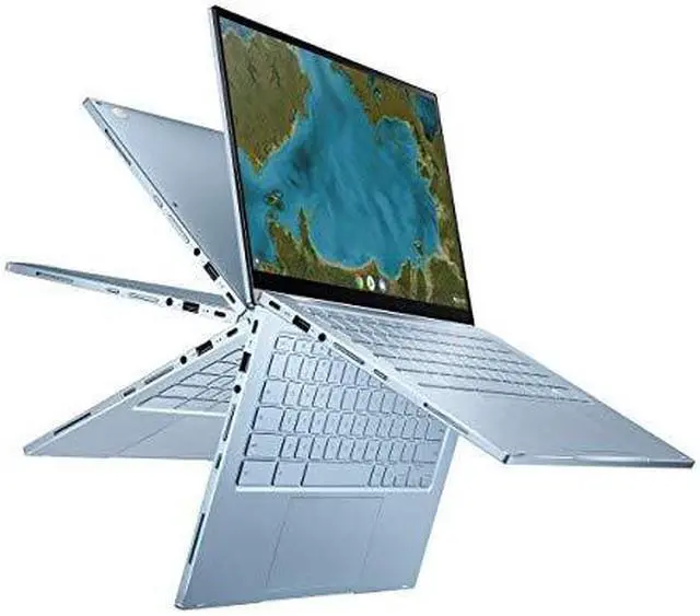 Alt view image 6 of 6 - ASUS Chromebook Flip C433 2 in 1 Laptop, 14" Touchscreen FHD NanoEdge Display, Intel Core m3-8100Y Processor, 8GB RAM, 64GB eMMC Storage, Backlit Keyboard, Silver, Chrome OS, C433TA-AS384T