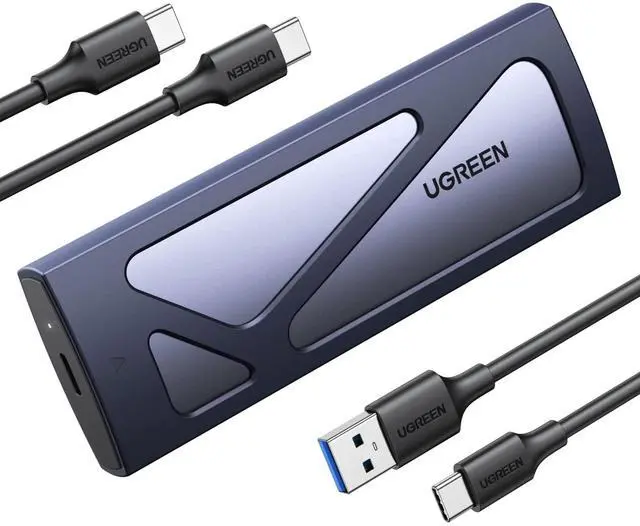 Main image of UGREEN SSD Enclosure, Tool-Free USB C External, 10Gbps M.2 NVMe to USB Adapter/Reader Supports M and B&M Keys and Size 2230/2242 /2260/2280 SSDs