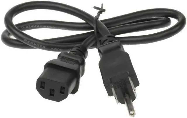 Main image of 10ft 14AWG Low Profile 3-pin Plug NEMA 5-15P to C13 Standard Power Cord, 15Amp, 125Volt