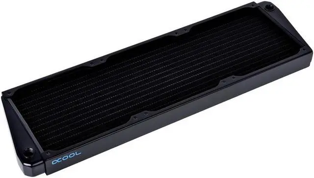 Alt view image 12 of 12 - Alphacool NexXxos ST30 Full Copper X-Flow Radiator 420, 140mm x 3, Triple Fan, Black