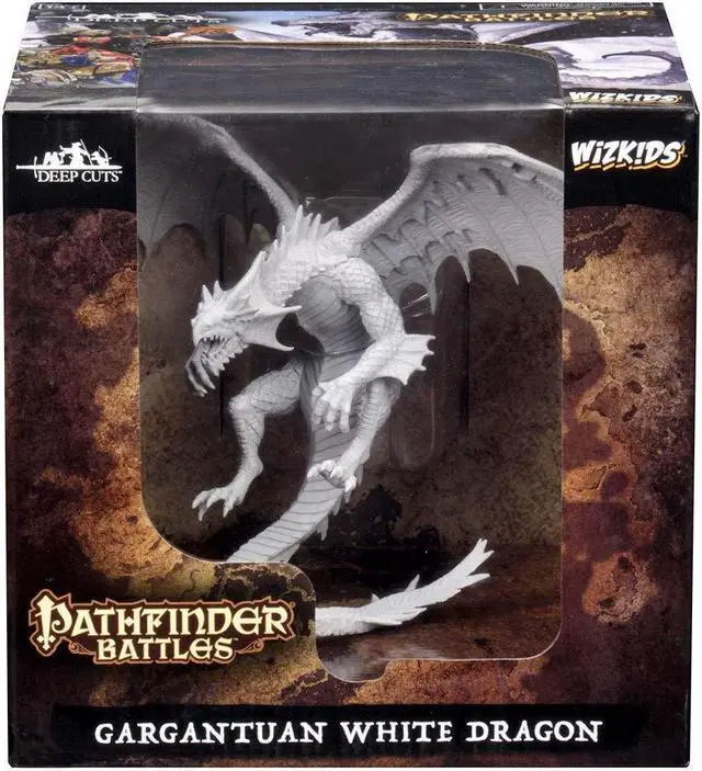 Alt view image 18 of 18 - Pathfinder Deep Cuts Gargantuan White Dragon Unpainted WizKids