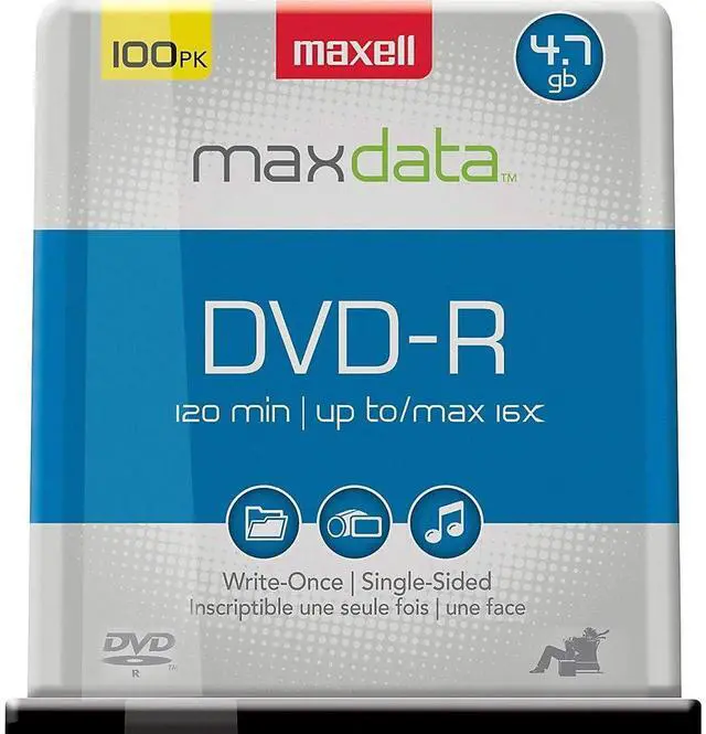Main image of Maxell Dvd-R Recordable Disc, 4.7 Gb, 16x, Spindle, Gold, 100/pack