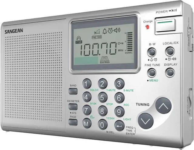 Alt view image 12 of 12 - Sangean - ATS-405 - Sangean ATS-405 Radio Tuner - 36 x FM, 36 x AM, 36 x SW PresetsLCD Display - Cable - Headphone - 4 x