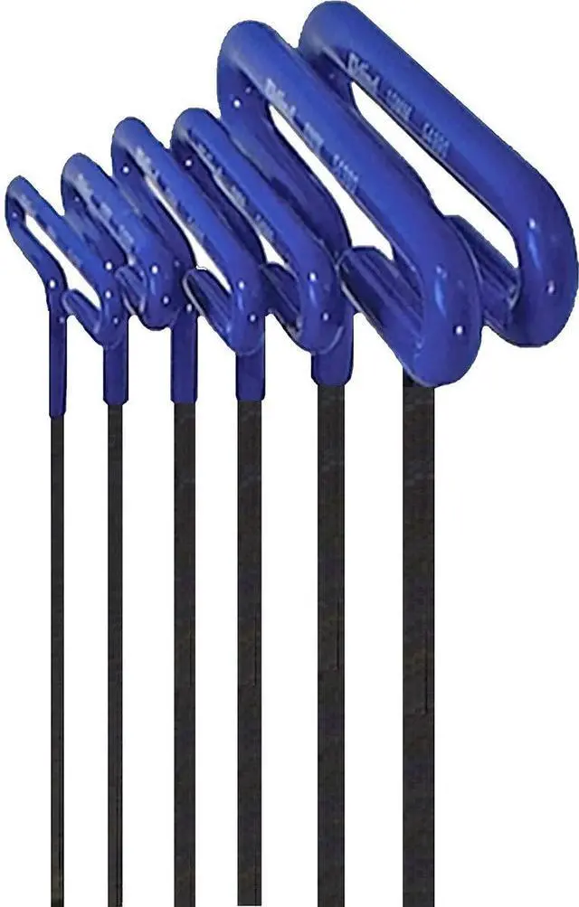 Alt view image 4 of 4 - eklind 55166 cushion grip hex t-key allen wrench - 6pc set metric mm sizes 2-6 (6in shaft)