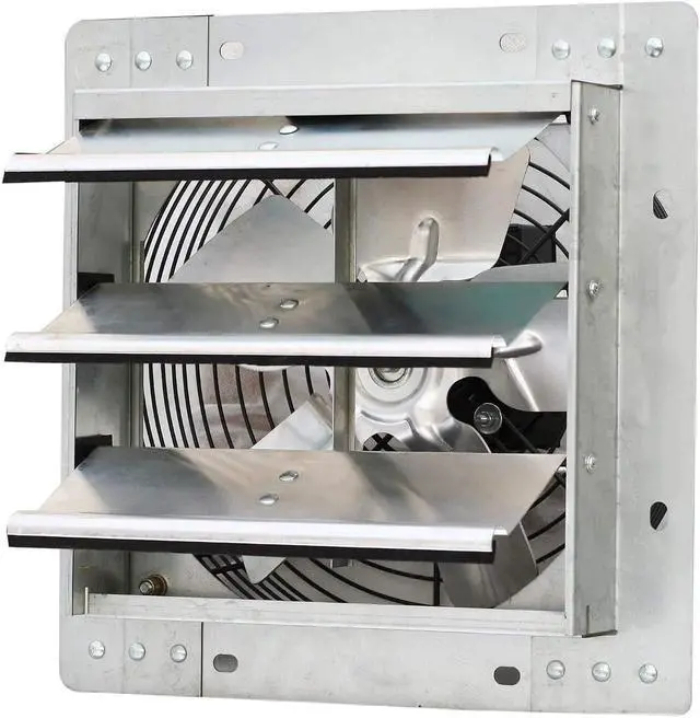 Alt view image 12 of 12 - iLIVING 10 Inch Variable Speed Shutter Exhaust Fan, Wall-Mounted, 820 CFM, 1200 SQF Coverage Area  (Power Cord Not Included)
