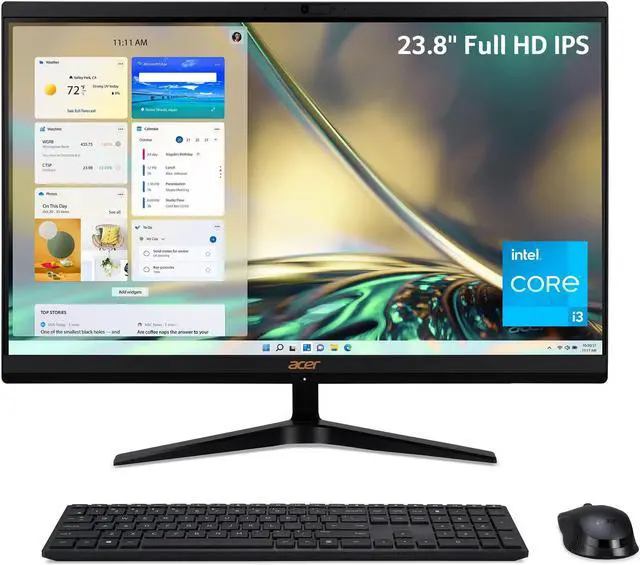 Alt view image 7 of 7 - Acer Aspire C24-1700-UA91 AIO Desktop | 23.8" Full HD IPS Display | 12th Gen Intel Core i3-1215U | Intel UHD Graphics | 8GB DDR4 | 512GB NVMe M.2 SSD | Intel Wireless Wi-Fi 6 | Windows 11 Home