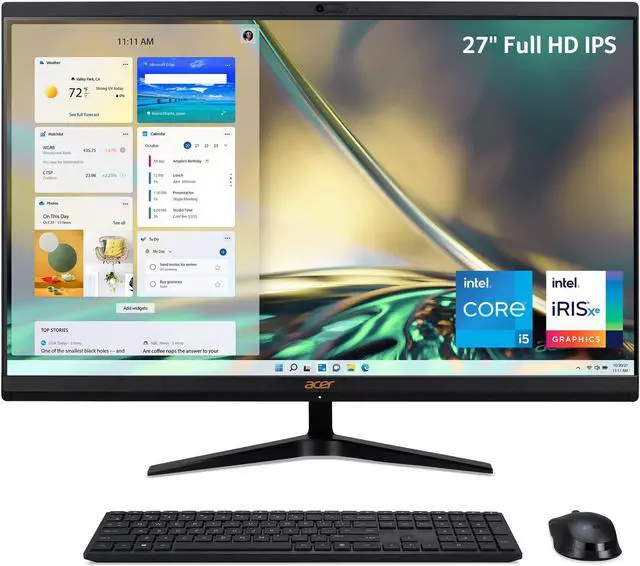 Alt view image 5 of 5 - Acer Aspire C27-1700-UA91 AIO Desktop | 27" Full HD IPS Display | 12th Gen Intel Core i5-1235U | Intel Iris Xe Graphics | 16GB DDR4 | 512GB NVMe M.2 SSD | Intel Wireless Wi-Fi 6 | Windows 11 Home PC