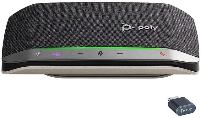 Main image of Poly Sync 20+ Personal Portable Bluetooth Speakerphone (Plantronics) Noise/Echo Reduction USB-C Bluetooth Adapter - Works w/Teams (Certified), Zoom, PC, Mac, Mobile Exclusive