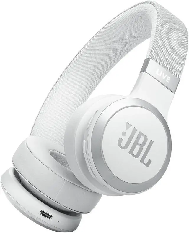 Alt view image 8 of 14 - JBL LIVE670NCWHT Live 670NC On-Ear Headphones - White