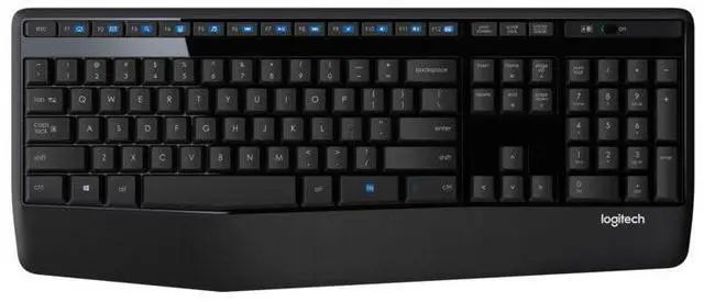 Main image of Wireless Keyboard - Full-Sized Keyboard with Palm Rest, 2.4 GHz Wireless USB Receiver - for PC, Laptop