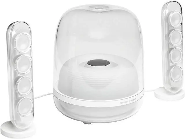 Alt view image 9 of 9 - Harman Kardon SoundSticks IV Bluetooth Speaker System (White)