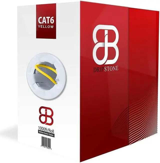 Alt view image 3 of 3 - CAT6 Solid UTP Cable 23AWG 1000ft LAN Network Ethernet RJ45 Wire, Blue Big Feeder Yellow