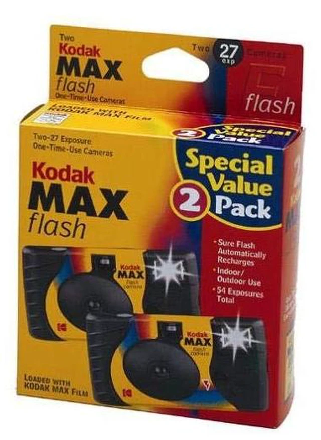 Main image of 2 MAX 35mm Single Use Cameras with Flash For Film Photography & Events