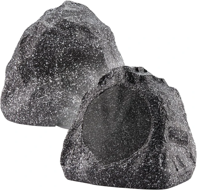 Main image of 2R6G Outdoor Granite 6.5" Rock 2 Speaker Set for Deck Pool Spa Yard Garden