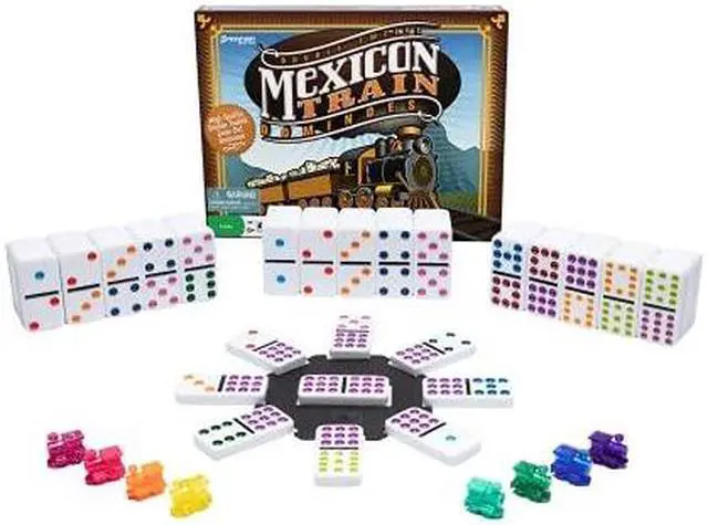 Alt view image 9 of 10 - Games - Pressman Toy - Dominoes: MexicanTrain Dominoes New 3928-06