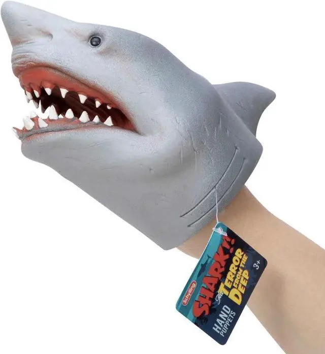 Alt view image 2 of 2 - Shark Hand Puppet (Rubber) - Puppet by Schylling (SHP)
