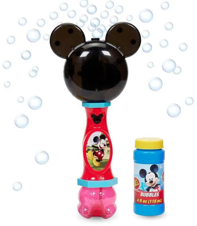 Main image of Disney Mickey Mouse Light and Sound Musical Bubble Wand, Includes Bubble Solution, Multi (20511)