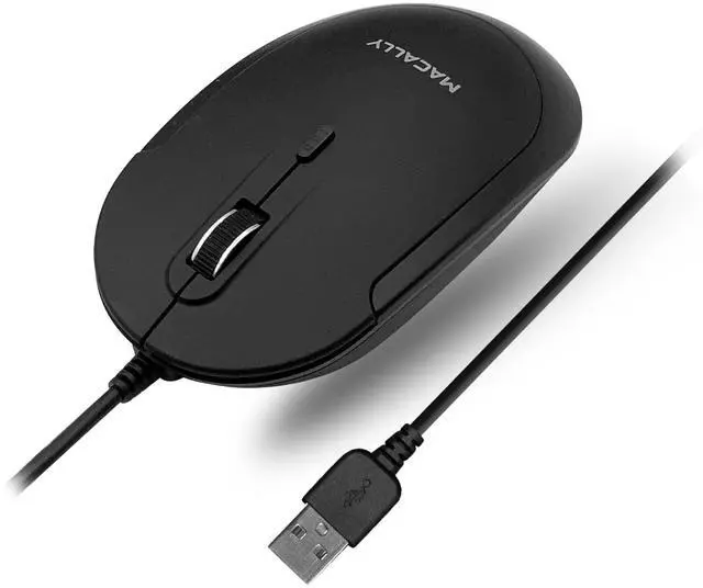 Main image of Computer Mouse Wired, Silent USB Mice - Slim & Compact USB for Apple Mac or Windows PC Laptop/Desktop - Designed with Optical Sensor & DPI Switch - Simple - Black