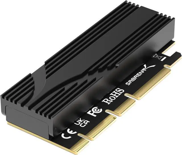Alt view image 13 of 13 - SABRENT M.2 NVMe SSD to PCIe x16 Tool-Free Add-In Card (AIC) with Aluminum Heatsink, M.2 PCIe Adapter for Gen5 SSDs PCIe 5.0, Backwards Compatible with Previous PCIe Generations (EC-TFPE)
