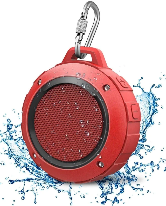 Main image of Outdoor Waterproof Bluetooth Speaker, Wireless Portable Mini Shower Travel Speaker with Subwoofer, Enhanced Bass, Built in Mic for Sports, Pool, Beach, Hiking, Camping