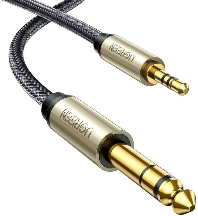 Main image of 3.5mm to 1/4 Cable 1/8 TRS to 6.35mm Audio Male Guitar Cord 6.6FT