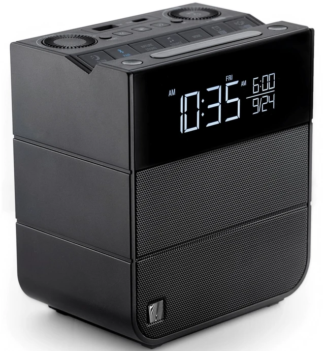 Main image of Sound Rise II, SFQ-16: Bedside Alarm Clock Radio & Bluetooth Speaker, with Large Display Screen, FM Radio, Fast USB Charging, and Nature Sound