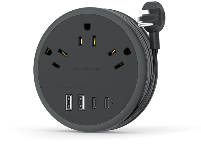 Main image of Flat Plug Extension Cord, 2 USB C Travel Power Strip with 3 Outlets 4 USB Ports, 4ft Flat Extension Cord, Portable Power Strip Mountable for Travel Cruise Ship Essentials Home Black