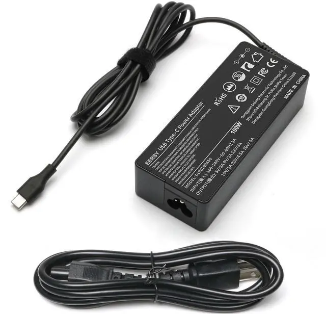 Main image of 100W 90W USB C Type-C Charger for Lenovo Thinkpad Carbon x1 5th 6th Gen, GX20M33579 4X20M26268 IdeaPad 13" 720 P580 P500 Y400 Y500 Yoga 370 910 920 X280 X390 X395 Laptop Power AC Adapter