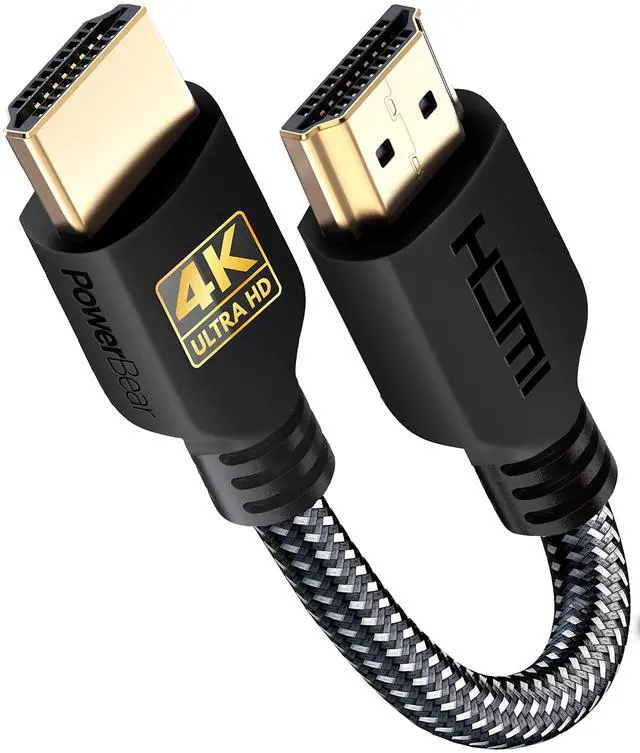 Main image of 4K HDMI Cable 0.5 ft (6 inch), High Speed Short Hdmi Cables | 4K@60Hz, 2K, 1080P, 18Gbps, Ultra HD, ARC & CL3 Rated, for Laptop, Monitor, PS5, PS4, Xbox One, Fire TV (Short Distance