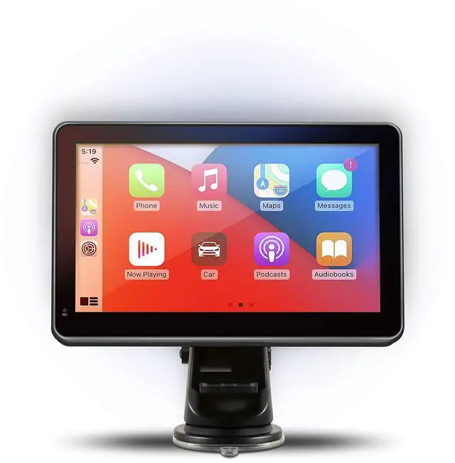 Main image of INTELLIDASH PRO Wireless Apple Carplay ONLY 7'' IPS Touchscreen with Bluetooth, SiriusXM, Siri Assistant. Dash Windshield Mounted