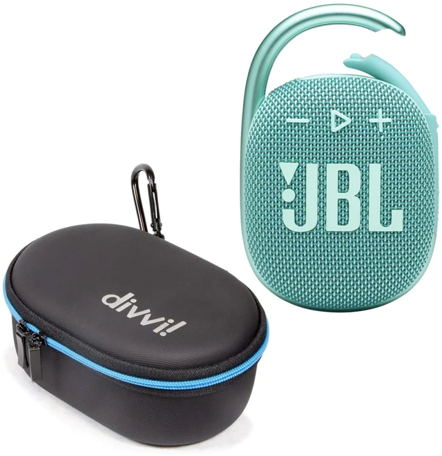 Main image of Clip 4 Portable Bluetooth Speaker (Teal) + Bundle with divvi! Protective Hardshell Case (Black)