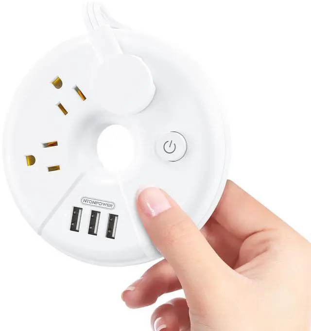 Main image of Travel Power Strip, Cruise Approved Power Strip, Portable Power Strip Flat Plug - 3 Outlets with 3 USB Ports, 4 ft Travel Extension Cord for Cruise Accessories Must Haves, Travel Essentials