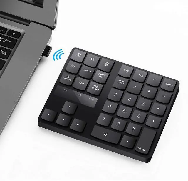 Main image of Numeric Keypad, 35-Keys Portable USB Wireless Numeric Keypad Rechargeable Ultra-Silent External Numeric Pad for MacBook and Windows Laptop