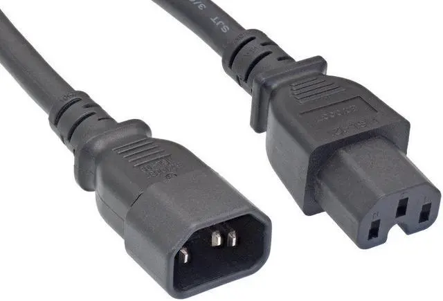 Alt view image 2 of 5 - cablelera ac extension power cord, iec320 c14 to iec320 c15, 14 awg, 15a, 250v (zwacdeae-03)
