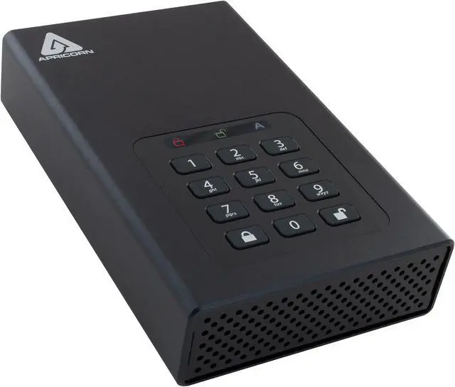 Alt view image 18 of 18 - Apricorn Aegis Padlock DT ADT-3PL256-12TB 12 TB Hard Drive - External - Desktop - TAA Compliant - USB 3.0 - 8 MB Buffer - Black - 256-bit Encryption Standard
