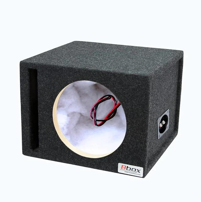 Main image of Bbox Car Pro Audio Speaker Enclosures 10 Single Vented Subwoofer/Speaker Enclosure High Grade MDF Nickel Finish Speaker Terminals 18 Gauge Audio Cables - Improves Audio Quality, Sound & Bass
