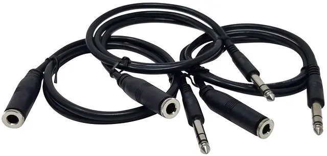 Main image of 3 Pack 3 Foot 1/4 Inch Stereo Headphone Extension Cables