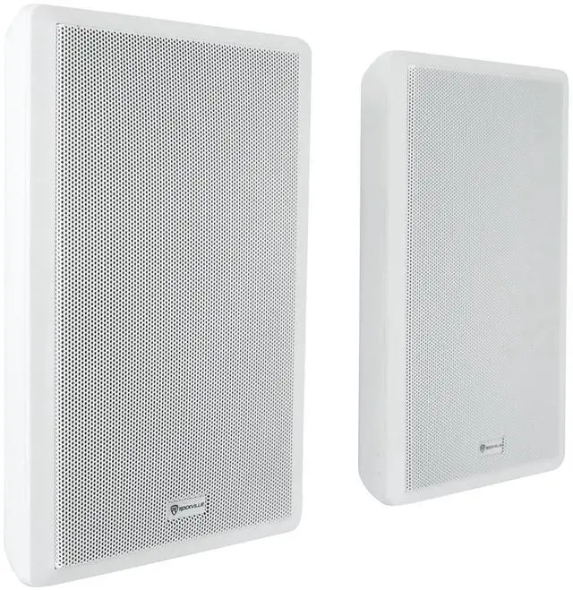 Alt view image 2 of 7 - RockSlim 70W White 5.25" 70V Restaurant Speakers, 6-Pack | 4W/8W Tap Settings, Easy Wall Mount, Slim Low-Profile, 0.5" Mylar Tweeter, 89 dB, Shielded Grill, Speaker Wire Included