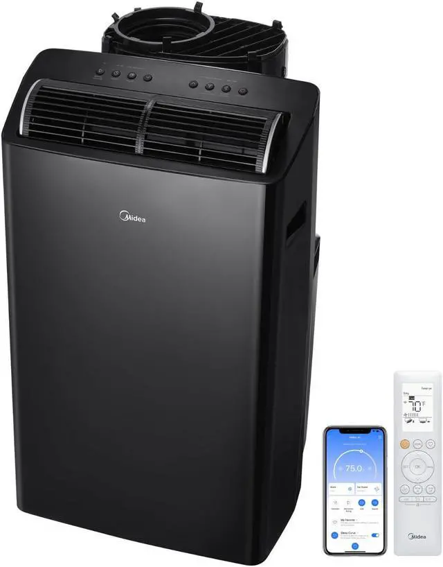 Main image of Midea Duo 14 000 BTU (12 000 BTU SACC) High Efficiency Inverter Ultra Quiet Portable Air Conditioner with Heat up to 550 Sq. Ft. Works with Alexa/Google Assistant with Remote Control & Window Kit