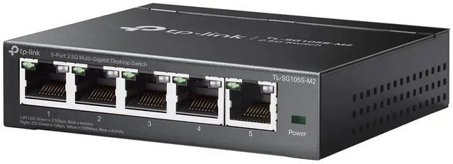 Main image of TL-SG105S-M2 | 5-Port Multi-Gigabit 2.5G Ethernet Switch | Unmanaged Network Switch | Ethernet Splitter | Plug & Play | Desktop/Wall Mount | Silent Operation