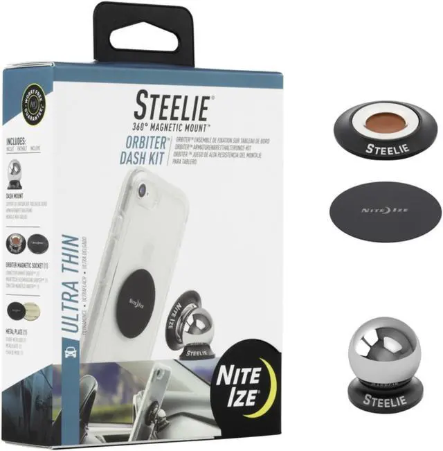 Alt view image 4 of 8 - NITE IZE STODK-01-R8 Cell Phone Car Mount Kit,Black/Silver