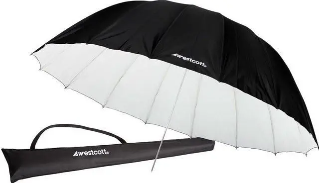 Alt view image 12 of 19 - Westcott White/Black Bounce Parabolic Standard Umbrella (7')