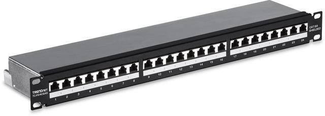 Alt view image 14 of 14 - TRENDnet TC-P24C6AS 24-port Cat6A Shielded 1U Patch Panel, 1000BASE-T / 10GBASE-T Support, compatible with cat5e, cat6, cat6a, 110 or Krone type