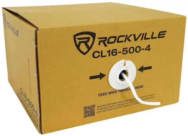 Main image of CL16-250-4 CL2 Rated 16 AWG 250' in-Wall/Ceiling Speaker Wire | 100% OFC Copper, 4 Conductor, Color-Coded PVC, Fire-Safety Rated, 8 Ohm/70V/100V Compatible, Stranded
