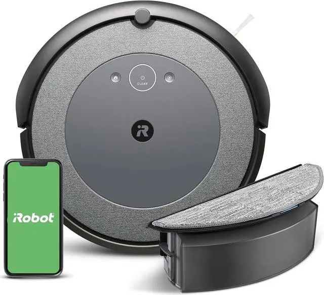 Alt view image 4 of 4 - iRobot Roomba i5 Combo Vacuum and Mop Robot Vacuum