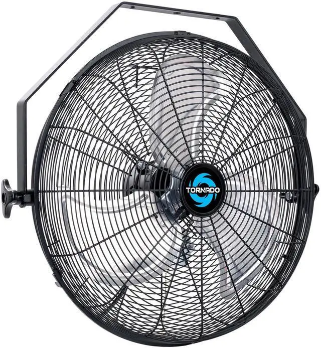 Main image of - 18 Inch High Velocity Industrial Wall Fan with TEAO Enclosure Motor - 4000 CFM - 3 Speed - 6.5 FT Cord - Industrial, Commercial, Residential Use - UL Safety Listed