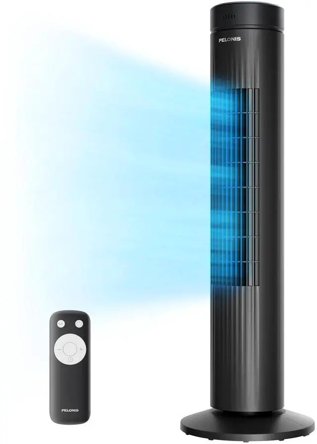 Main image of 30-Inch Oscillating Tower Fan for Bedroom 3 Speed, Quiet Tower Fan with Remote ControL, Small Fan, 7-Hour Timer ETL Certified, Black