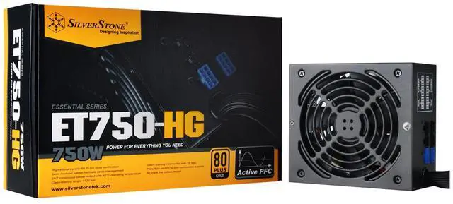 Alt view image 13 of 13 - silverstone technology 750 watt semi-modular 80 plus gold computer power supply psu et750-hg
